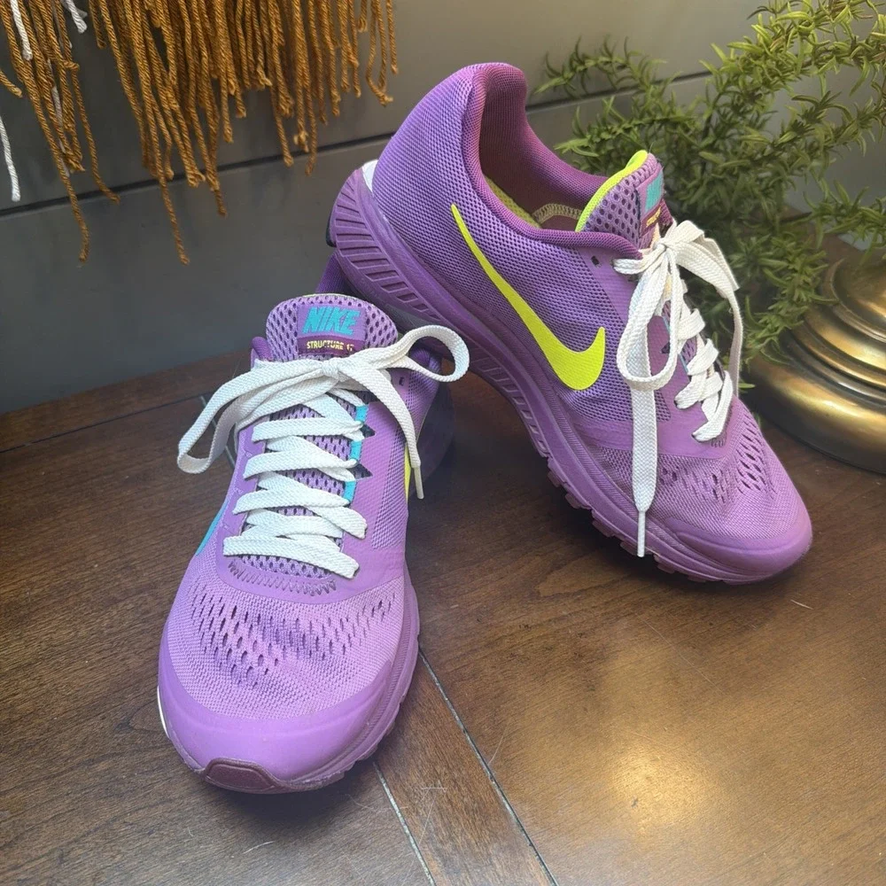 Nike Zoom Structure+ 17 Running Trainers 615588 535 Sneakers Sz 7 Women's Purple